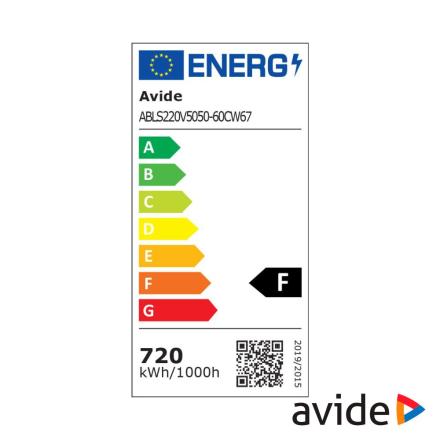 Fita LEDS 5050 6400K 220V 1m IP67 AVIDE