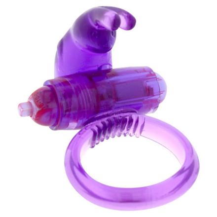 Anel Seven Creations Rabbit C/ Vibração Silicone Roxo