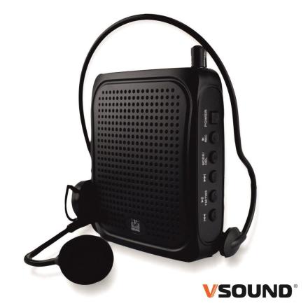Coluna Amplificada 3" USB/BT/FM/SD/Bat Preto VSOUND