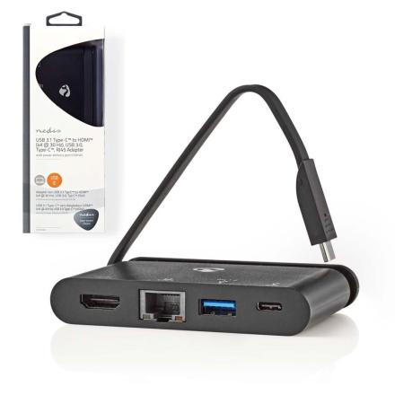 Hub USB-C c/ USB-C / USB 3.0 / RJ45 / HDMI NEDIS