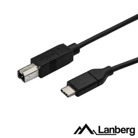 Cabo USB-C 2.0 Macho / USB-B Macho 3m LANBERG