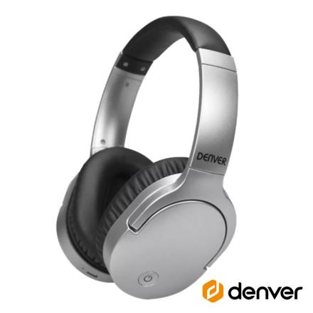 Auscultadores Bluetooth S/ Fios Prateados Denver