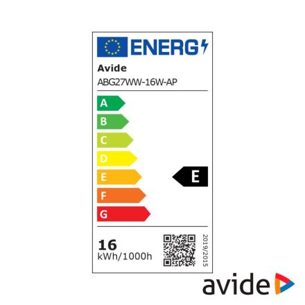 Lâmpada LED E27 Globo A70 16W 230V 3000K 1990lm AVIDE