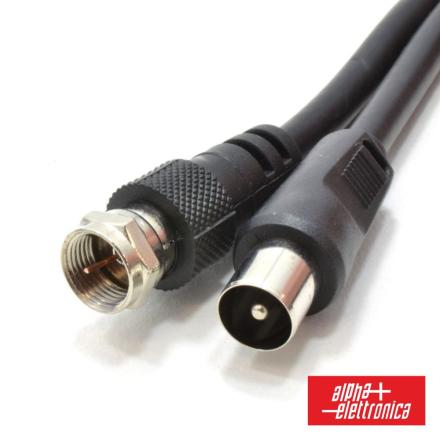 Cabo F Macho / Coaxial 9.5mm Macho 2m Polybag