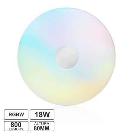 Painel LED Redondo Aplique 18W 340mm 1300lm RGBW