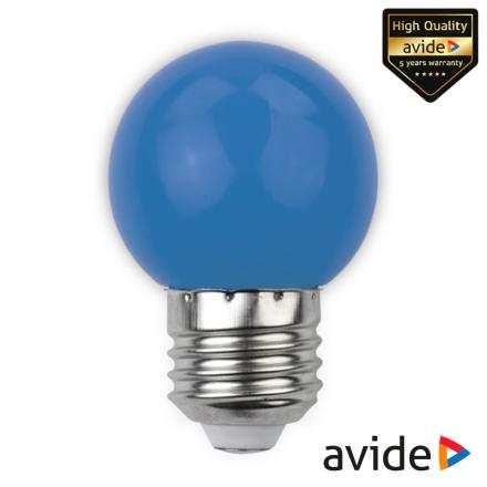 Lâmpada E27 1W LED Globo G45 Azul 30lm AVIDE
