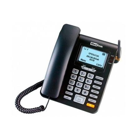 Telefone Fixo Maxcom Fixed Phone Mm28d Preto