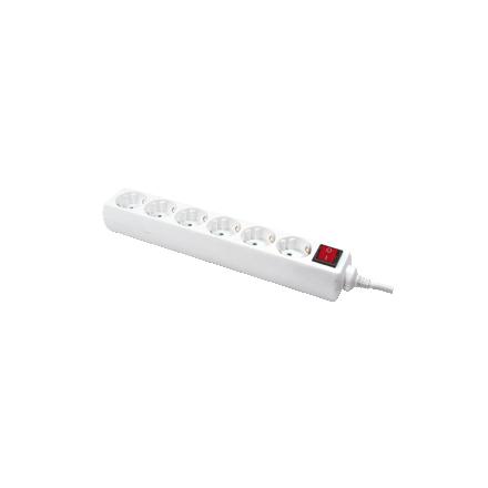 Tomada 6 Tomas Con Interruptor 1.5m Logilink Negr