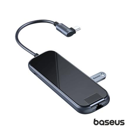 Hub 6em1 USB-C 3.0 P/ PD/3xUSB/RJ45/HDMI BASEUS