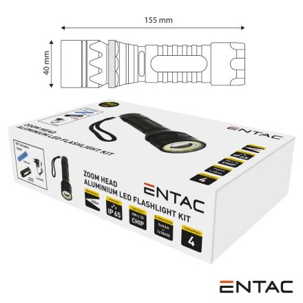 Lanterna C/ 1 LED Cree 8W Zoom 700lm IP65 ENTAC