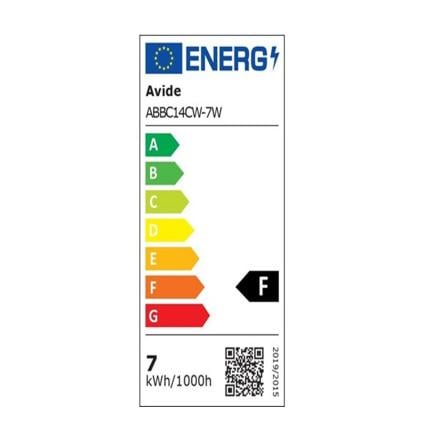 Lâmpada LED E14 Vela 7W 230V 6400K 610lm Value Range AVIDE