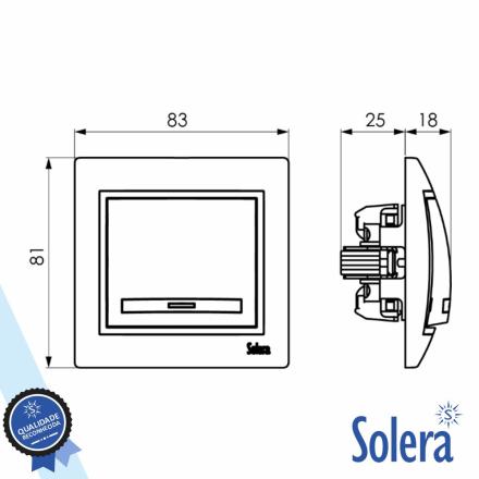 Pulsador Campainha Parede Encastrar 10A 250V SOLERA