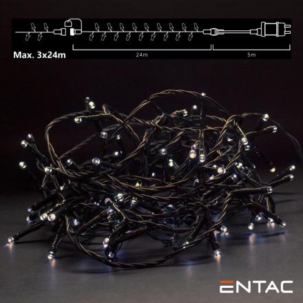 Luz de Natal 240 LEDs 3000K 24m c/ Alimentador ENTAC