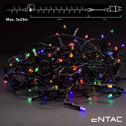 Luz de Natal 240 LEDs Multicor 24m C/ Alimentador ENTAC
