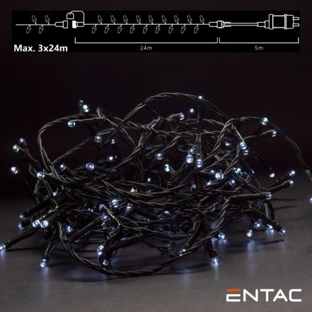 Luz de Natal 240 LEDs 6400K 24m C/ Alimentador ENTAC