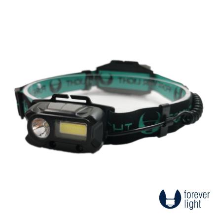 Lanterna de Cabeça 2 LEDS XP-E 3W + COB 3W 160lm FOREVER