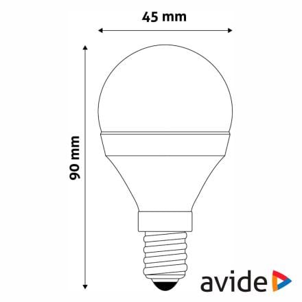 Lâmpada LED E14 GLOBO 7W 230V 6400K 610lm Value Range AVIDE
