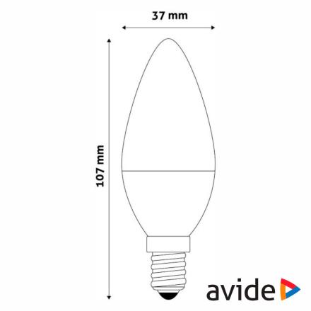 Lâmpada LED E14 Vela 7W 230V 3000K 590lm Value Range AVIDE