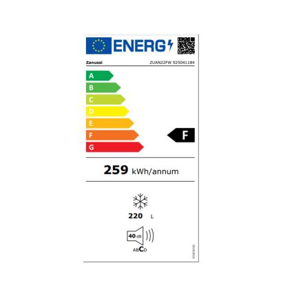 Arca vertical zanussi - zuan22fw