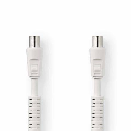 Cabo Coaxial Macho/Fêmea Branco 15m
