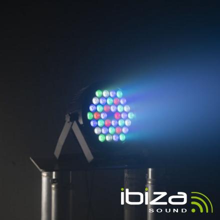 Projetor Par C/ 36 LEDS 1W RGBW DMX IBIZA