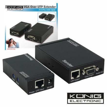 Extensor Vga Por Utp Até 300 Metros Konig