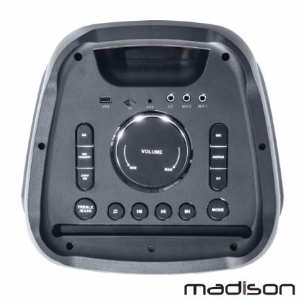Coluna Amplificada 2x10" USB/SD/AUX/BT/FM LED TWS MADISON