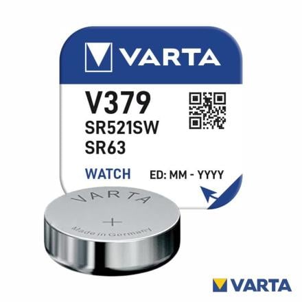 Pilha Óxido Prata Botão V379/SR521SW/SR63 1.55V VARTA