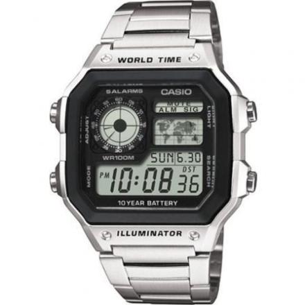 Relógio Digital Casio 45mm Prateado