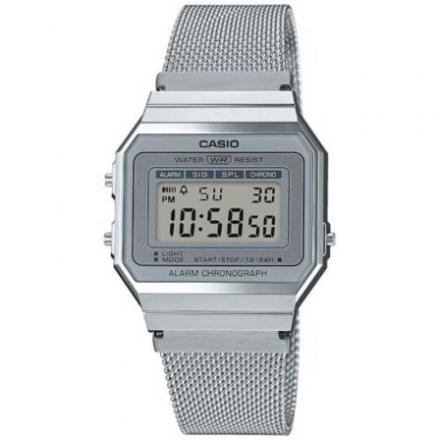 Relógio Digital Casio Vintage Iconic 37mm Prateado