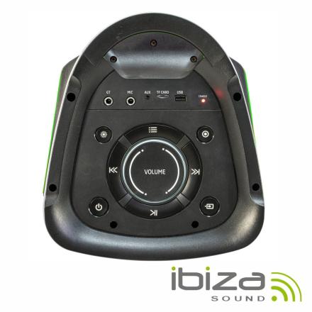 Coluna Amplificada 2x6.5" USB/SD/AUX/BT LED TWS IBIZA