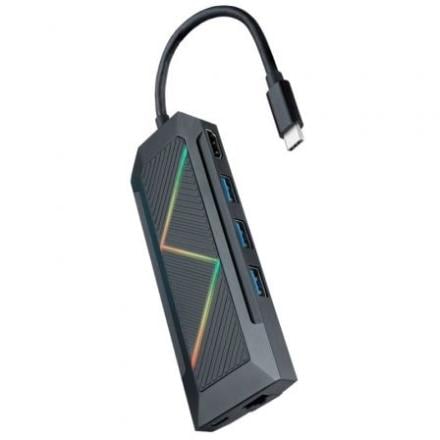 Hub USB 3.0 Nanocable c/ Leitor de Cartões SD TF