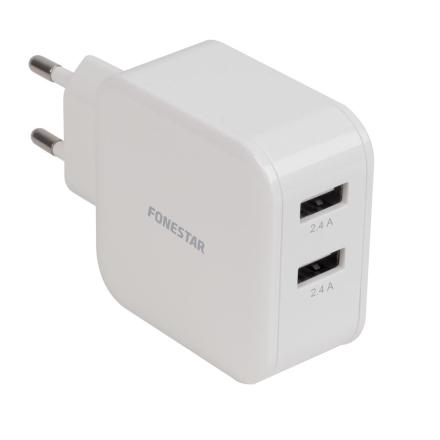 Carregador 2 x Usb Fonestar