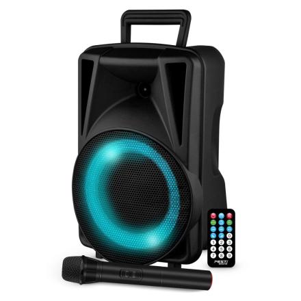 Coluna Amplificada 8" 200W C/ Comando USB/BT/TWS/SD/Bat Mic