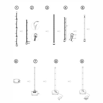 Tubo LED RGBW 1.5m 11.5W C/ Sensor Som IP20 AVIDE