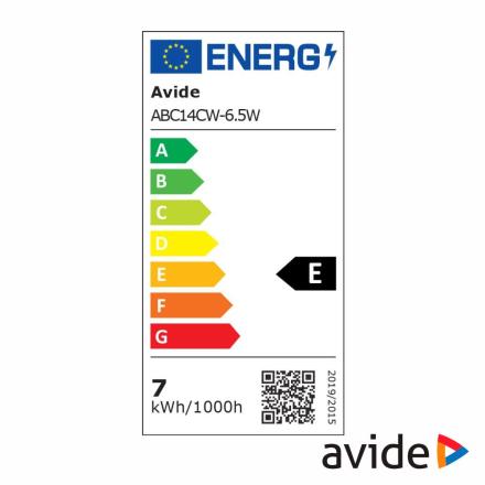 Lâmpada LED E14 Vela 6.5W 230V 6400K 806lm AVIDE