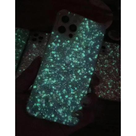 Capa Silicone P/ Iphone 14 Fluorescente Glitter Preto