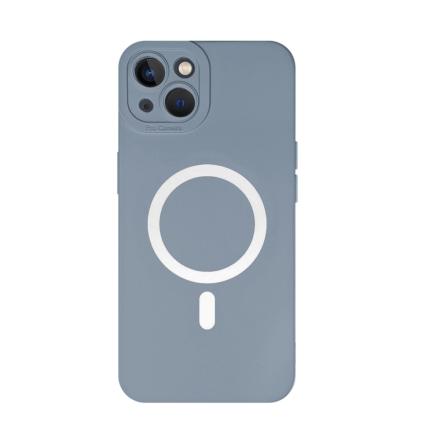 Capa Silicone P/ Iphone 14 Magsafe Cinzento