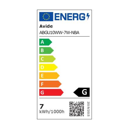 Lâmpada LED GU10 Spot 36º 7W 230V 3000K 610lm AVIDE
