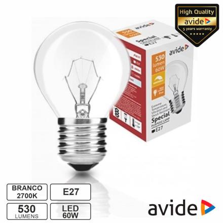 Lâmpada E27 60W Globo Alta Resistência 2700K Dimável AVIDE
