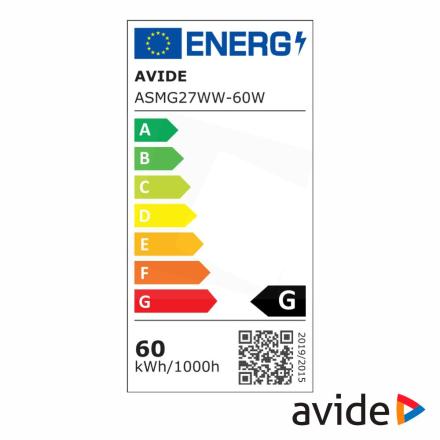 Lâmpada E27 60W Globo Alta Resistência 2700K Dimável AVIDE