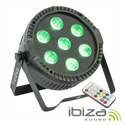 Projetor Par C/ 7 LEDS 6W RGBW DMX IBIZA