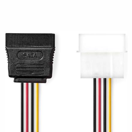 Cabo de Alimentação Molex 4p Macho / SATA 15p Fêmea