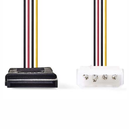Cabo de Alimentação Molex 4p Macho / SATA 15p Fêmea