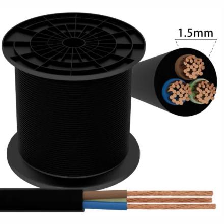 Cabo Alimentação Elétrico 3x1.5mm² Preto