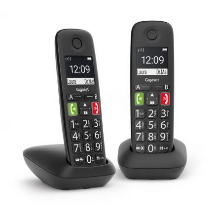 Telefone Gigaset E290 Duo Preto