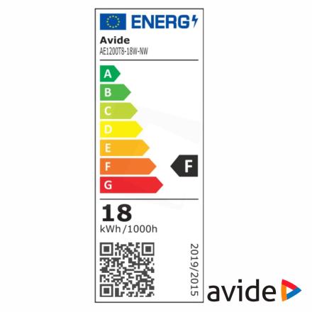 Lâmpada Tubular T8 18W 120cm LEDS G13 4000K 1800lm AVIDE