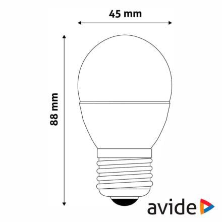 Lâmpada LED E27 GLOBO 3W 230V 3000K 240lm Value Range AVIDE