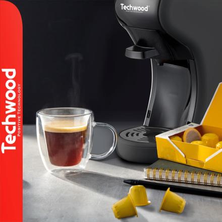 Máquina Café 1450W Cápsulas Nespresso/Dolce Gusto TECHWOOD
