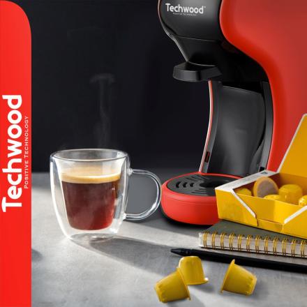Máquina Café 1450W Cápsulas Nespresso/Dolce Gusto TECHWOOD